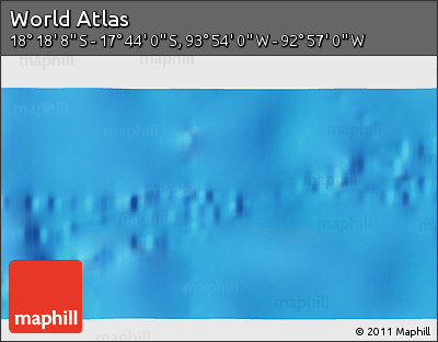 Physical 3D Map of the Area around 18° 1' 4" S, 93° 25' 30" W