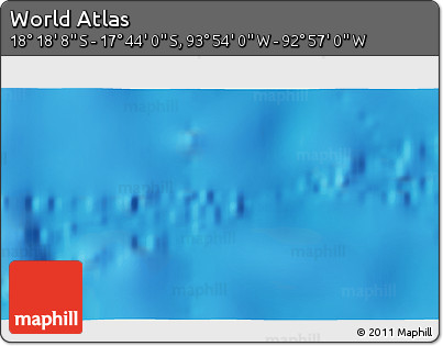 Physical 3D Map of the Area around 18° 1' 4" S, 93° 25' 30" W