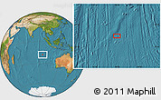 Satellite Location Map of the area around 18° 1' 4" S, 94° 25' 30" E