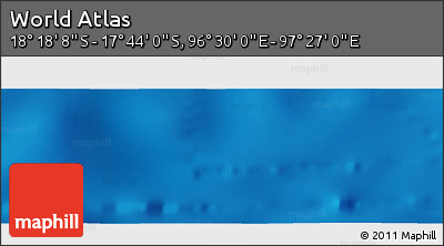 Physical Panoramic Map of the Area around 18° 1' 4" S, 96° 58' 29" E