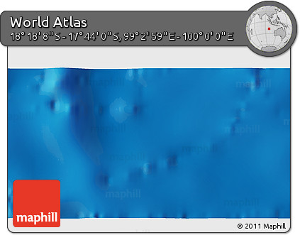 Shaded Relief 3D Map of the Area around 18° 1' 4" S, 99° 31' 30" E