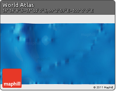 Shaded Relief 3D Map of the Area around 18° 1' 4" S, 99° 31' 30" E