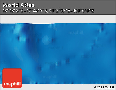 Shaded Relief 3D Map of the Area around 18° 1' 4" S, 99° 31' 30" E