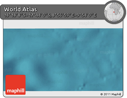 Satellite 3D Map of the Area around 18° 1' 4" S, 9° 25' 30" E
