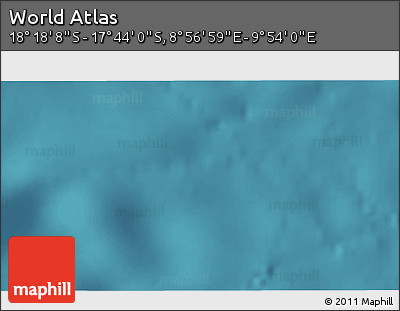 Satellite 3D Map of the Area around 18° 1' 4" S, 9° 25' 30" E