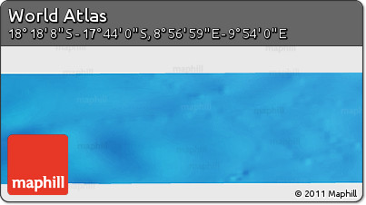 Physical Panoramic Map of the Area around 18° 1' 4" S, 9° 25' 30" E