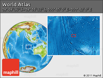 Physical Location Map of the Area around 18° 31' 34" S, 101° 13' 29" E