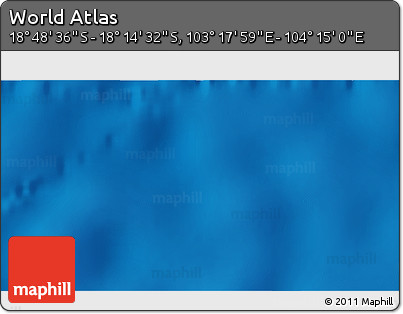 Physical 3D Map of the Area around 18° 31' 34" S, 103° 46' 30" E