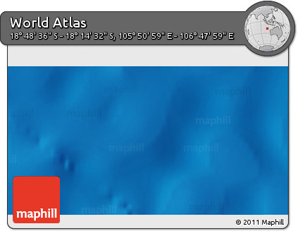 Shaded Relief 3D Map of the Area around 18° 31' 34" S, 106° 19' 29" E
