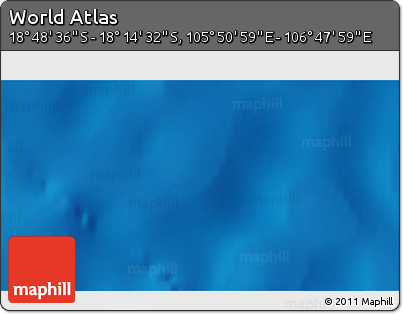 Shaded Relief 3D Map of the Area around 18° 31' 34" S, 106° 19' 29" E
