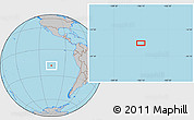 Gray Location Map of the area around 18° 31' 34" S, 106° 10' 30" W