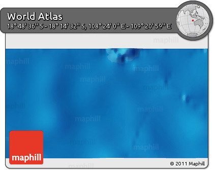 Physical 3D Map of the Area around 18° 31' 34" S, 108° 52' 30" E