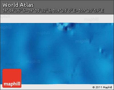 Physical 3D Map of the Area around 18° 31' 34" S, 108° 52' 30" E