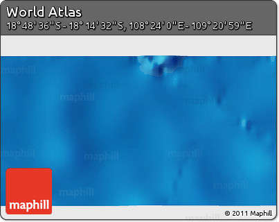 Shaded Relief 3D Map of the Area around 18° 31' 34" S, 108° 52' 30" E