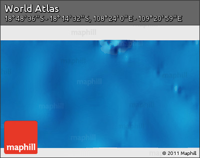 Shaded Relief 3D Map of the Area around 18° 31' 34" S, 108° 52' 30" E