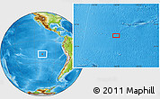 Physical Location Map of the area around 18° 31' 34" S, 108° 43' 29" W