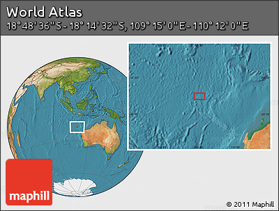 Satellite Location Map of the Area around 18° 31' 34" S, 109° 43' 29" E