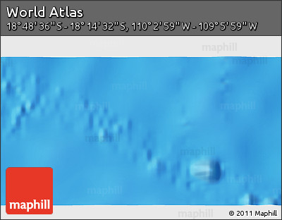 Physical 3D Map of the Area around 18° 31' 34" S, 109° 34' 29" W