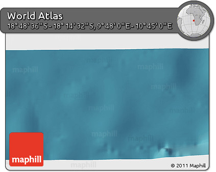 Satellite 3D Map of the Area around 18° 31' 34" S, 10° 16' 30" E