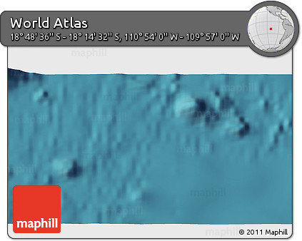 Satellite 3D Map of the Area around 18° 31' 34" S, 110° 25' 30" W