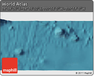 Satellite 3D Map of the Area around 18° 31' 34" S, 110° 25' 30" W