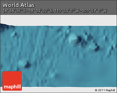 Satellite 3D Map of the Area around 18° 31' 34" S, 110° 25' 30" W
