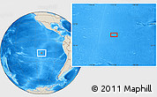 Shaded Relief Location Map of the area around 18° 31' 34" S, 111° 16' 30" W