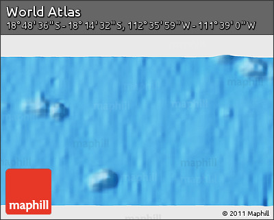 Physical 3D Map of the Area around 18° 31' 34" S, 112° 7' 30" W