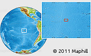 Physical Location Map of the area around 18° 31' 34" S, 112° 7' 30" W