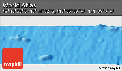 Physical Panoramic Map of the Area around 18° 31' 34" S, 112° 7' 30" W