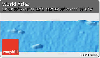 Physical Panoramic Map of the Area around 18° 31' 34" S, 112° 7' 30" W