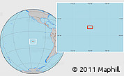 Gray Location Map of the area around 18° 31' 34" S, 112° 58' 29" W