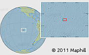 Savanna Style Location Map of the area around 18° 31' 34" S, 112° 58' 29" W, hill shading