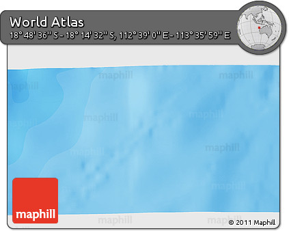 Political 3D Map of the Area around 18° 31' 34" S, 113° 7' 30" E