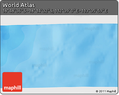 Political 3D Map of the Area around 18° 31' 34" S, 113° 7' 30" E