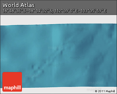 Satellite 3D Map of the Area around 18° 31' 34" S, 113° 7' 30" E
