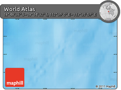 Physical Map of the Area around 18° 31' 34" S, 113° 7' 30" E