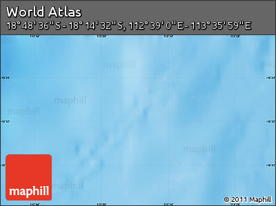 Physical Map of the Area around 18° 31' 34" S, 113° 7' 30" E