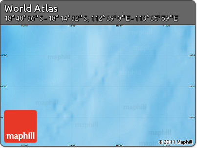 Physical Map of the Area around 18° 31' 34" S, 113° 7' 30" E
