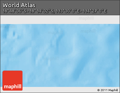 Physical 3D Map of the Area around 18° 31' 34" S, 113° 58' 29" E