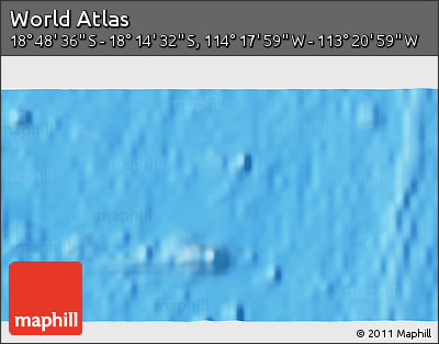 Physical 3D Map of the Area around 18° 31' 34" S, 113° 49' 29" W