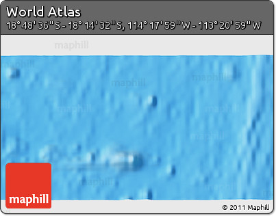 Physical 3D Map of the Area around 18° 31' 34" S, 113° 49' 29" W