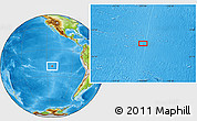 Physical Location Map of the area around 18° 31' 34" S, 113° 49' 29" W