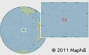 Savanna Style Location Map of the area around 18° 31' 34" S, 113° 49' 29" W, hill shading