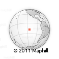 Outline Map of the Area around 18° 31' 34" S, 113° 49' 29" W, rectangular outline