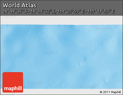 Physical 3D Map of the Area around 18° 31' 34" S, 114° 49' 29" E