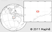 Blank Location Map of the area around 18° 31' 34" S, 115° 40' 30" E