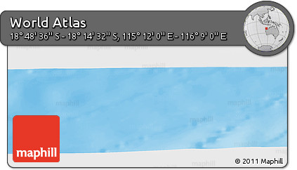 Physical Panoramic Map of the Area around 18° 31' 34" S, 115° 40' 30" E