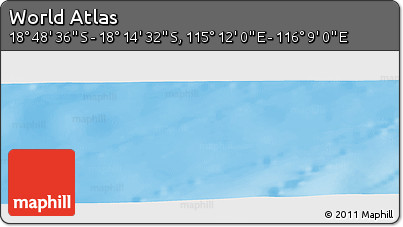 Physical Panoramic Map of the Area around 18° 31' 34" S, 115° 40' 30" E