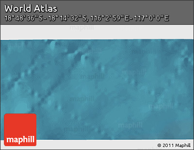 Satellite 3D Map of the Area around 18° 31' 34" S, 116° 31' 30" E